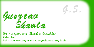 gusztav skamla business card