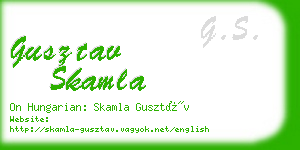 gusztav skamla business card